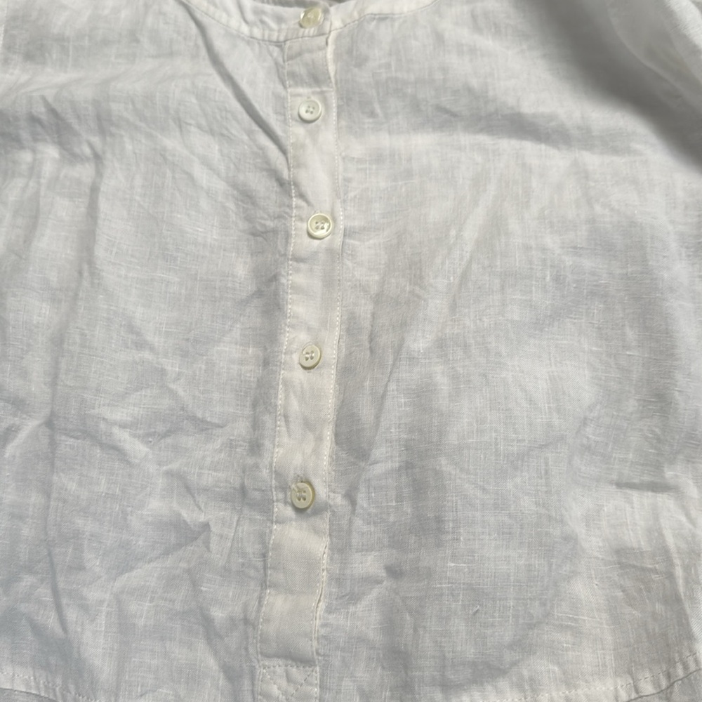 Eileen Fisher white sheer oversized blouse - Picture 4 of 15